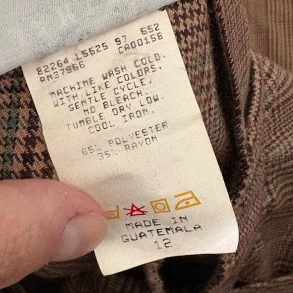 Vintage Jantzen Classics High-Waisted Plaid Trousers – Size 12 - Picture 9 of 10